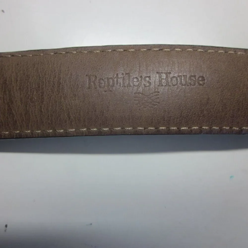 Reptiles House Black Crocodile Belt  Womens Size XS 1